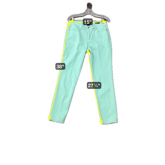 Earl Jean Womens Skinny Ankle Jeans Pants Mint Green Size 10 - Picture 7 of 10